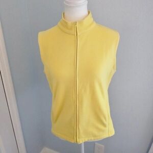 Orvis Yellow Fleece Vest Women’s Small Full Zip